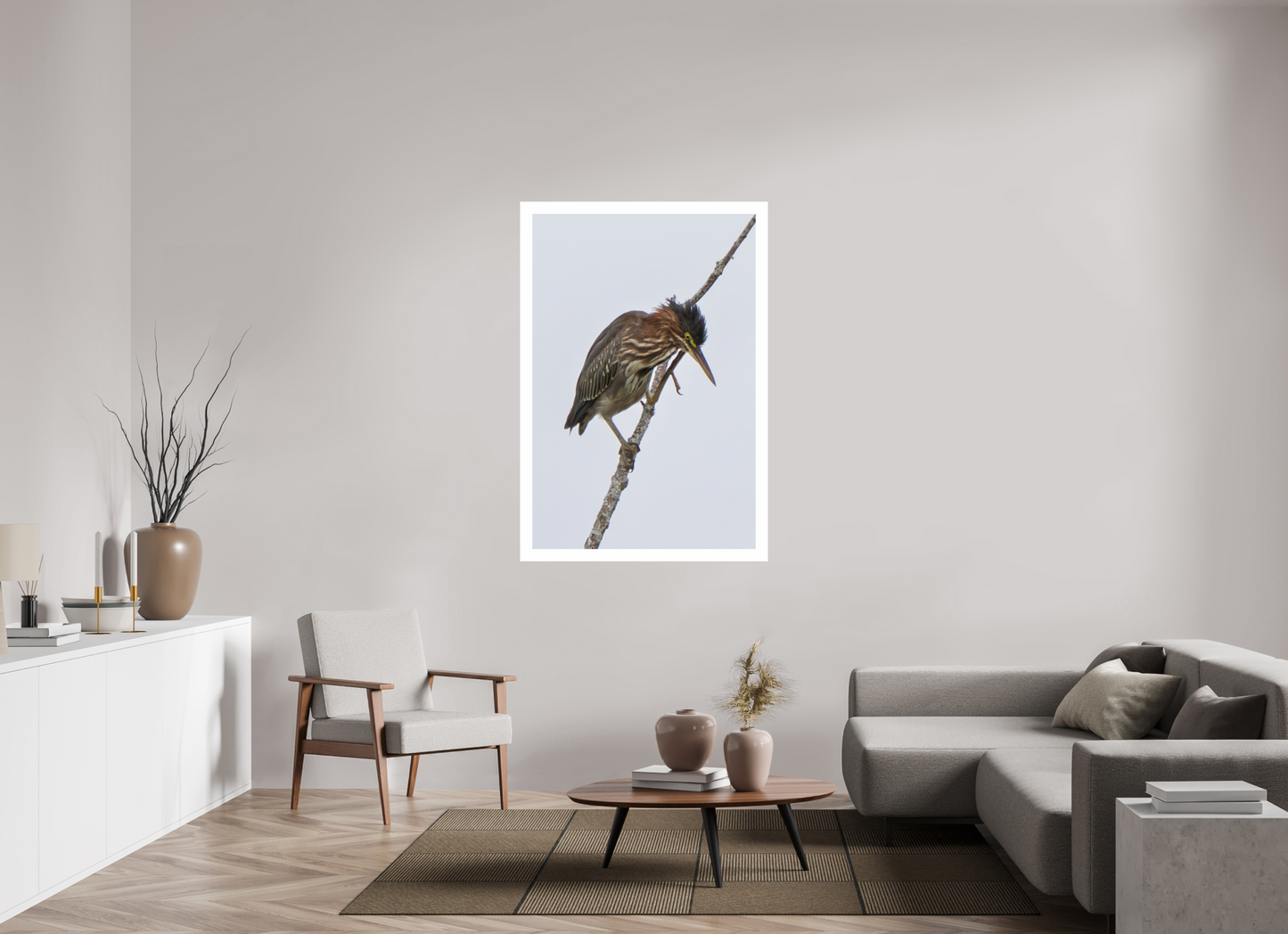 36 x 54″, Hahnemühle Photo Rag Baryta, 2 in. white border. (Print Only) Green Heron 04
