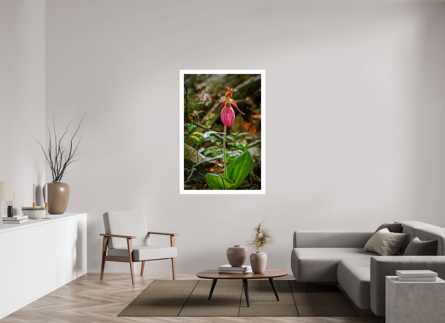 36 x 54″, Hahnemühle Photo Rag Baryta, 2 in. white border. (Print Only) Pink Lady Slipper 01