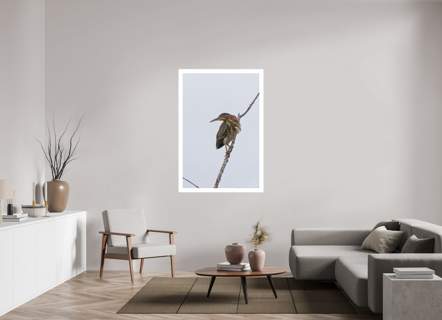 36 x 54″, Hahnemühle Photo Rag Baryta, 2 in. white border. (Print Only) Green Heron 03
