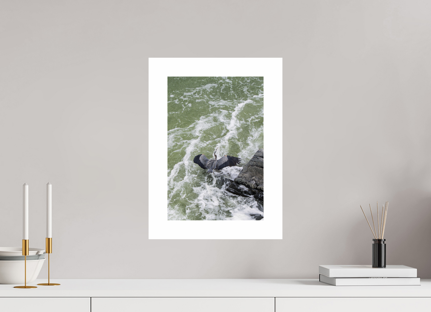 10 x 15″, Hahnemühle Photo Rag Baryta, 2 in. white border. (Print Only) Great Blue Heron 03