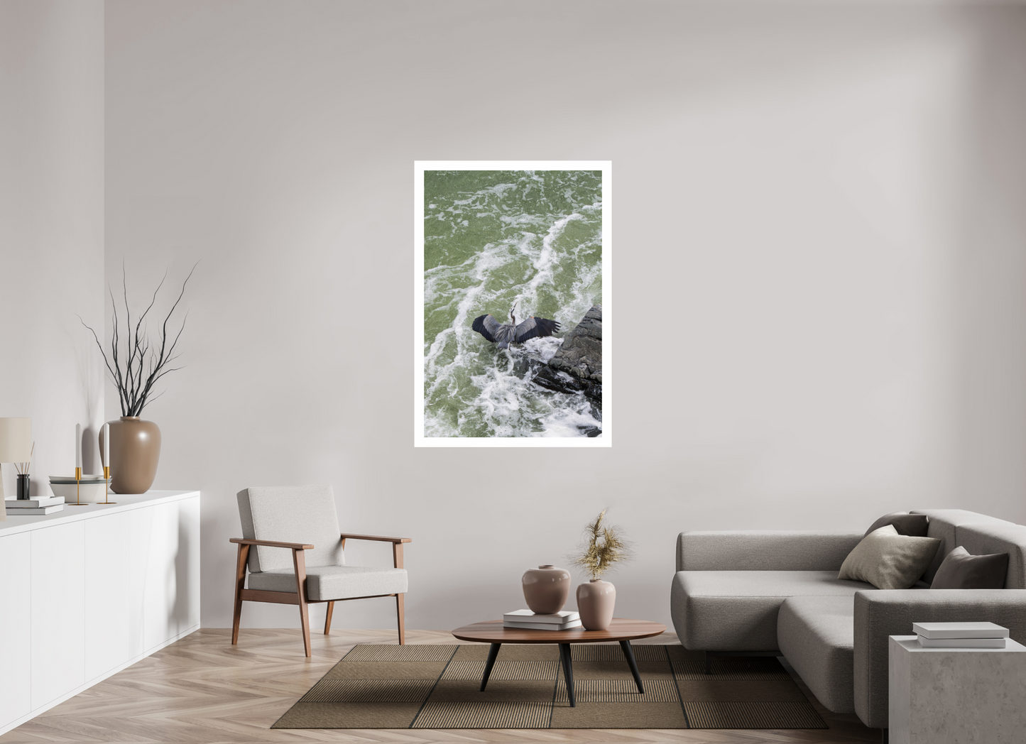 36 x 54″, Hahnemühle Photo Rag Baryta, 2 in. white border. (Print Only) Great Blue Heron 03