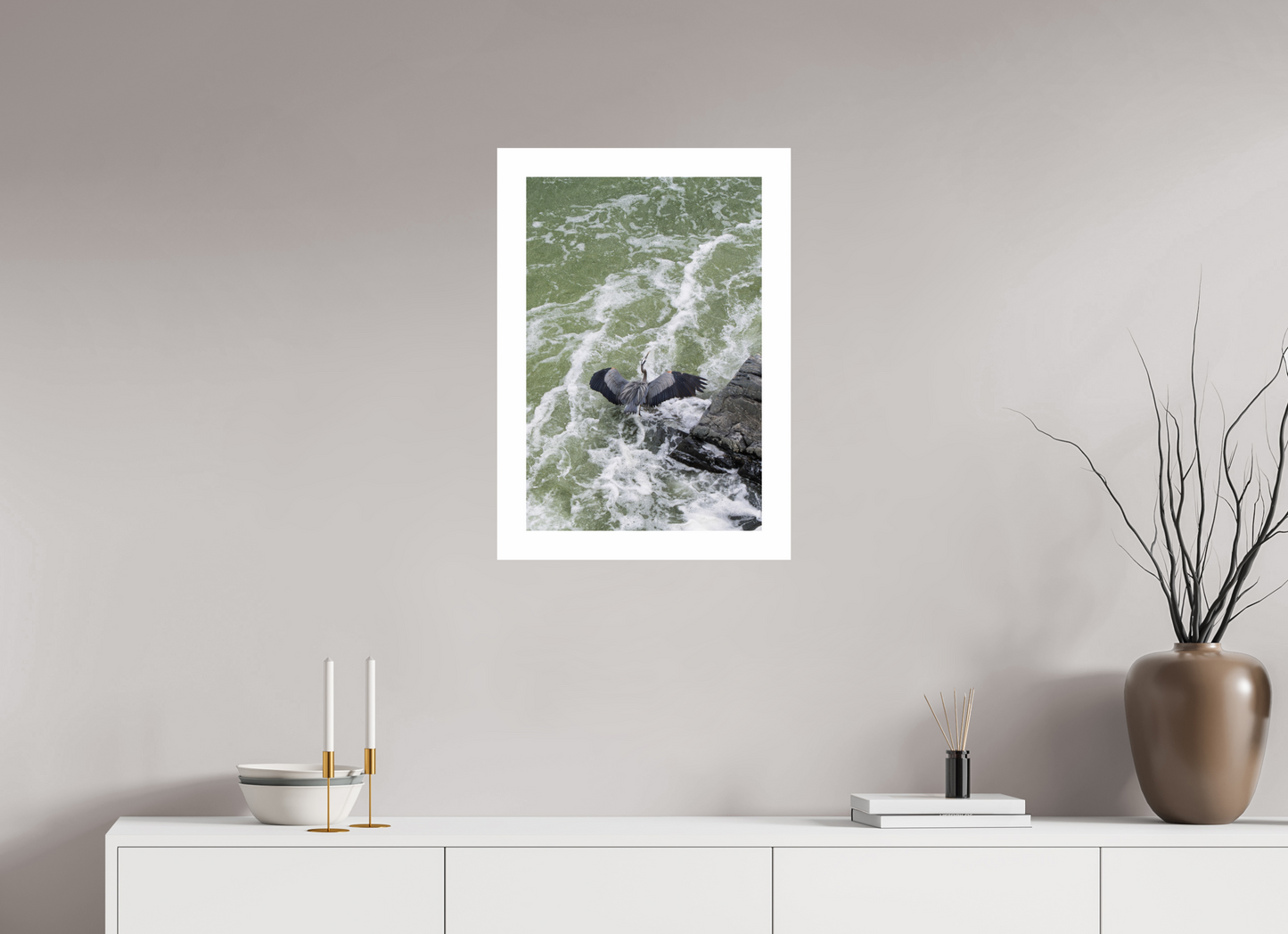 16 x 24″, Hahnemühle Photo Rag Baryta, 2 in. white border. (Print Only) Great Blue Heron 03