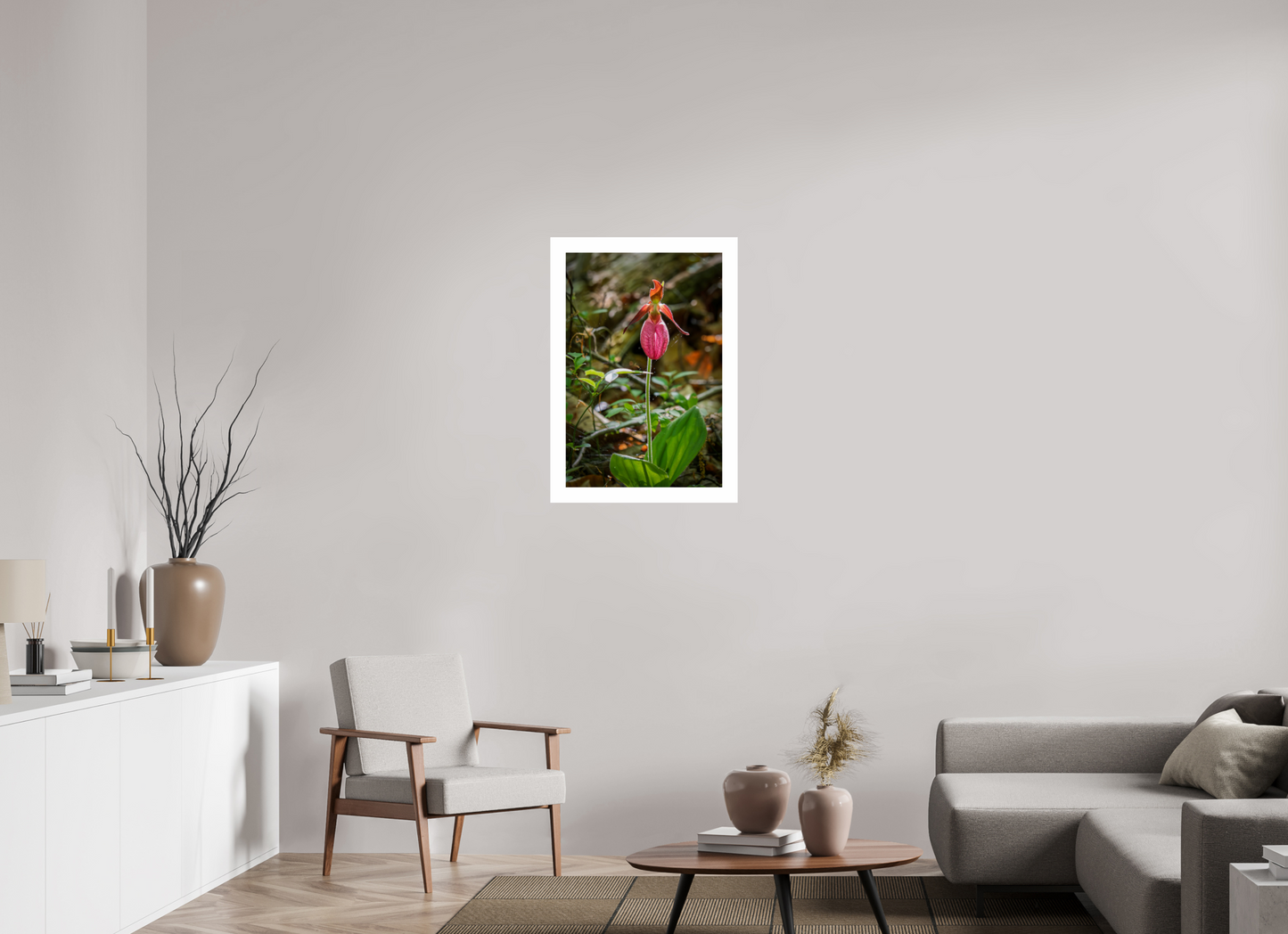 20 x 30″, Hahnemühle Photo Rag Baryta, 2 in. white border. (Print Only) Pink Lady Slipper 01