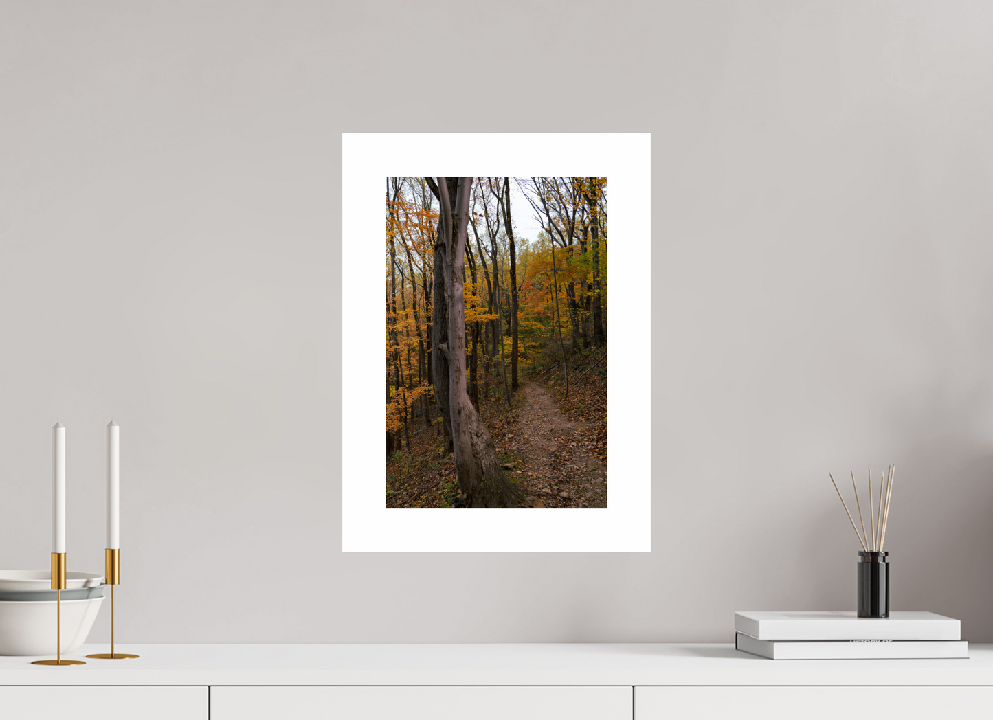 10 x 15″, Hahnemühle Photo Rag Baryta, 2in. white border. (Print Only) Autumn Path 03