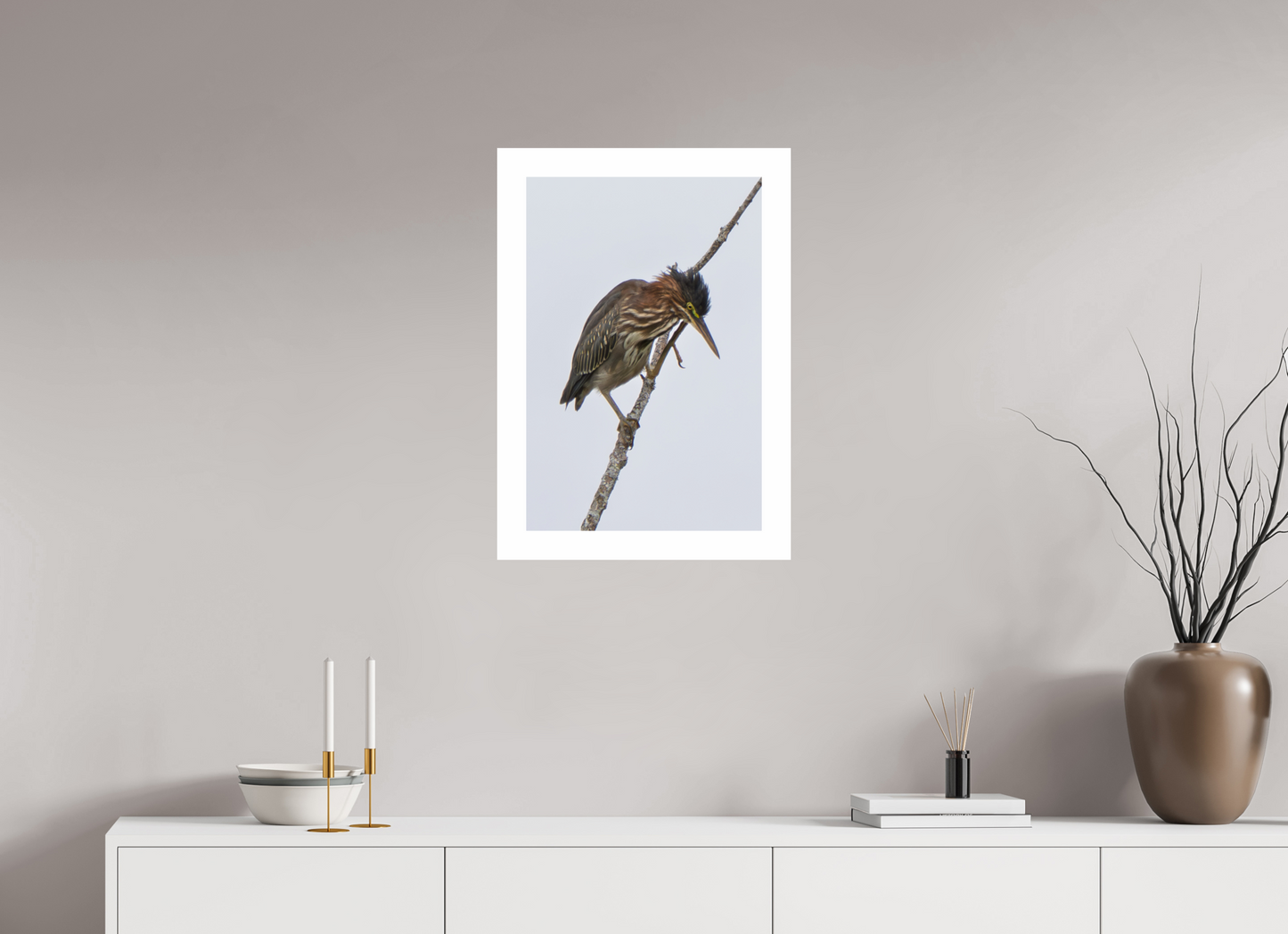 16 x 24″, Hahnemühle Photo Rag Baryta, 2 in. white border. (Print Only) Green Heron 04