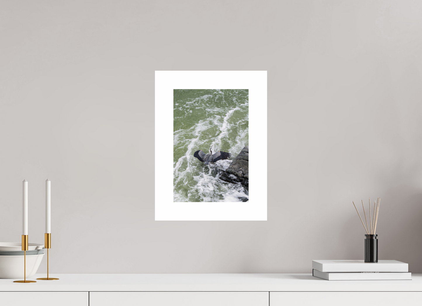 8 x 12″, Hahnemühle Photo Rag Baryta, 2 in. white border. (Print Only) Great Blue Heron 03