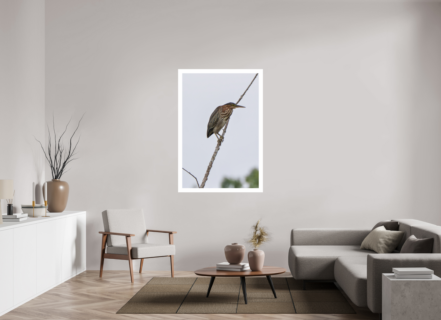 36 x 54″, Hahnemühle Photo Rag Baryta, 2 in. white border. (Print Only) Green Heron 02