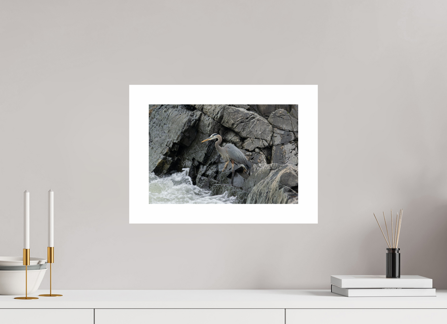 15 x 10″, Hahnemühle Photo Rag Baryta, 2 in. white border. (Print Only) Great Blue Heron 02