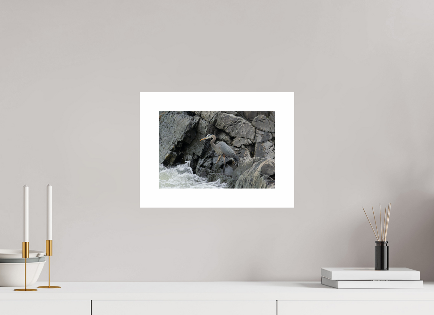 12 x 8″, Hahnemühle Photo Rag Baryta, 2 in. white border. (Print Only) Great Blue Heron 02